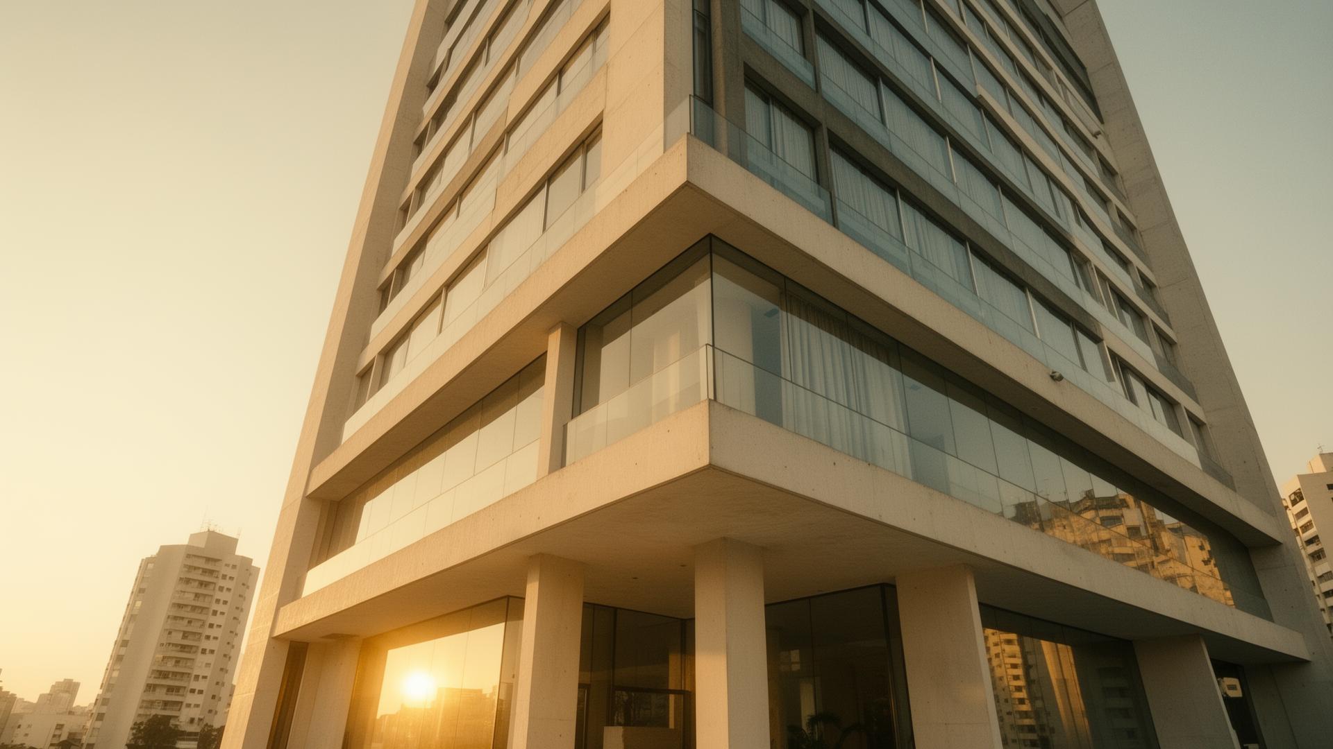 Fachada de hotel de alto padrão reformado pela BYB Engenharia em São Paulo